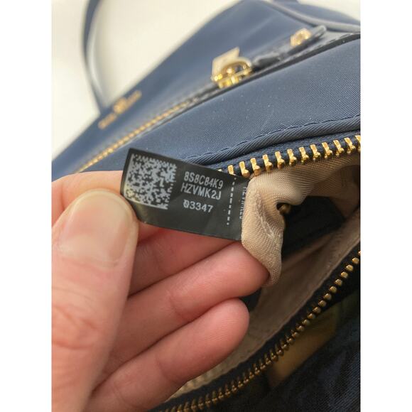 MICHAEL KORS, NAVY BLUE NYLON MEDIUM CROSSBODY BAG (ASIS) - Picture 15 of 15